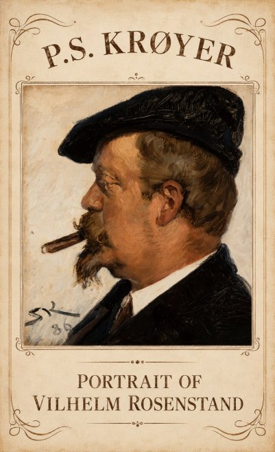 P.S. Krøyer Portrait of Vilhelm Rosenstand No4 - Affiche