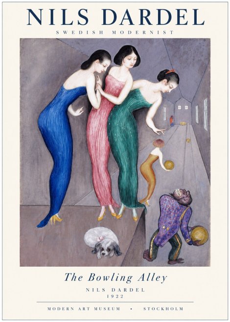 Nils Dardel Three Graces No2 - Affiche