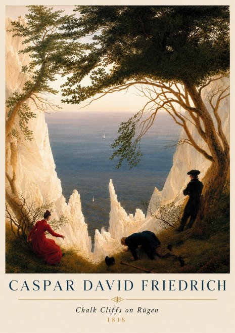 Caspar David Friedrich Chalk Cliffs on Rügen No2 - Affiche