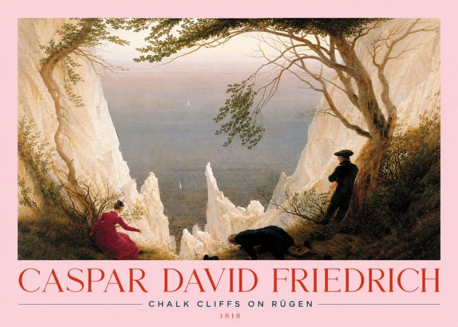 Caspar David Friedrich Chalk Cliffs on Rügen No3 - Affiche