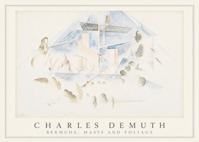 Charles Demuth Bermuda, Masts and Foliage No3 - Affiche