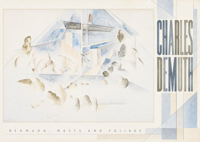 Charles Demuth Bermuda, Masts and Foliage No4 - Affiche