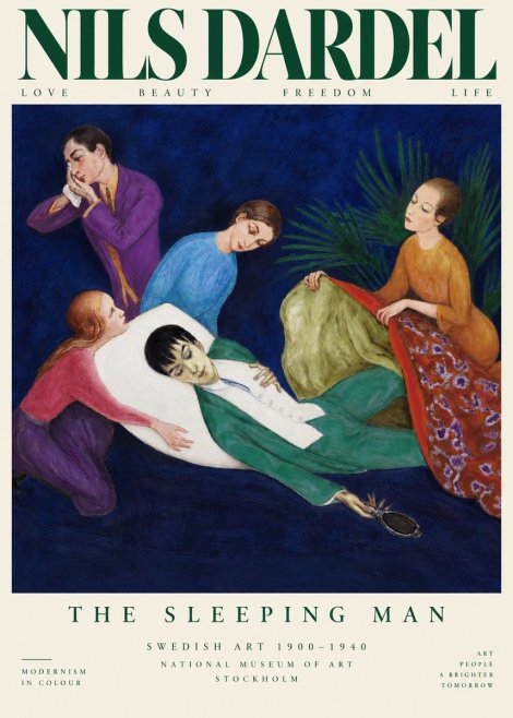 Nils Dardel The Sleeping Man No5 - Affiche