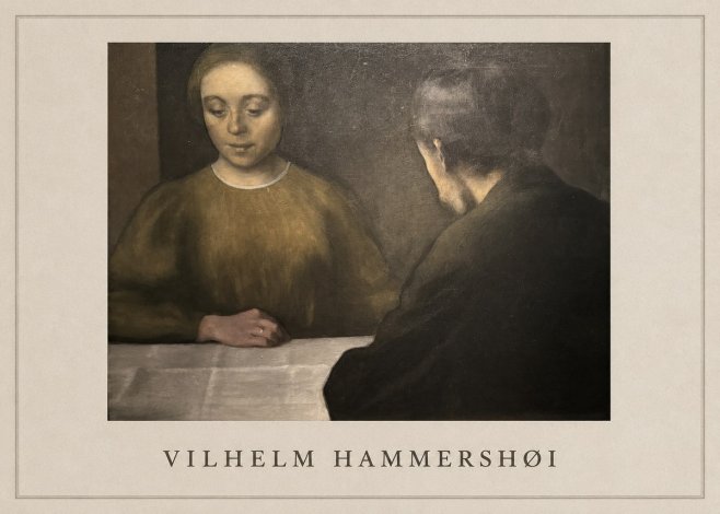 Vilhelm Hammershøi A Conversation No1 - Affiche