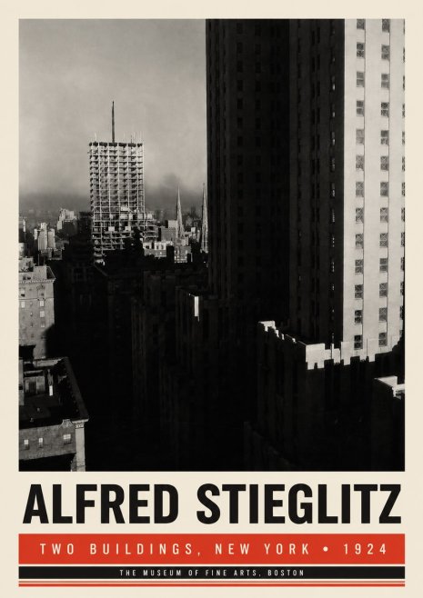 Alfred Stieglitz Two Buildings, New York No6 - Affiche