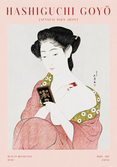 Hashiguchi Goyō Beauty Reflected No1 - Affiche