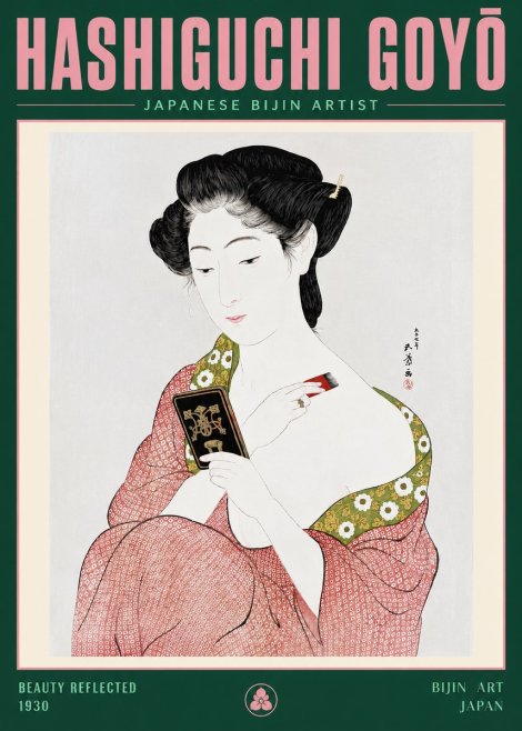 Hashiguchi Goyō Beauty Reflected No3 - Affiche