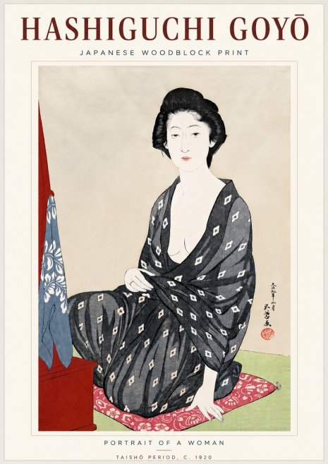 Hashiguchi Goyō Portrait of a Woman No4 - Affiche
