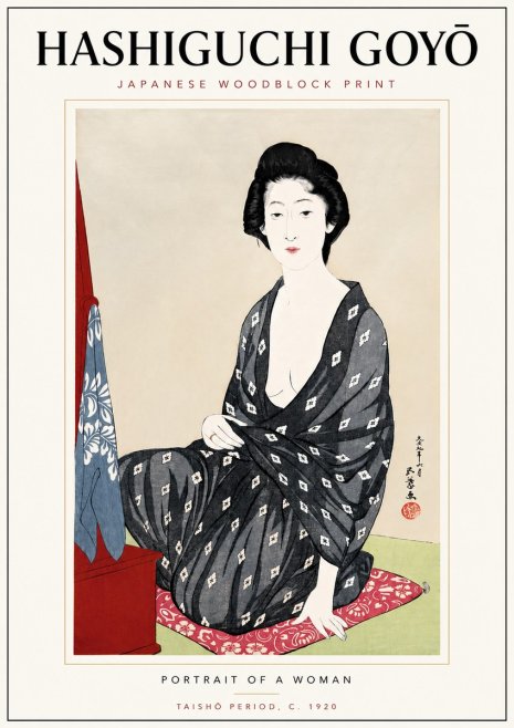 Hashiguchi Goyō Portrait of a Woman No6 - Affiche