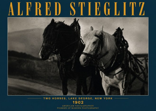Alfred Stieglitz Two Horses, Lake George, New York No5 - Affiche
