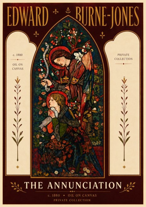 Edward Burne-Jones The Annunciation I No6 - Affiche