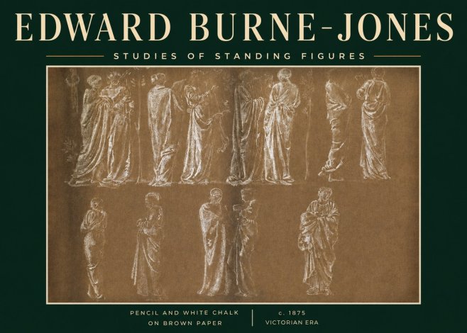 Edward Burne-Jones Studies of Standing Figures No3 - Affiche