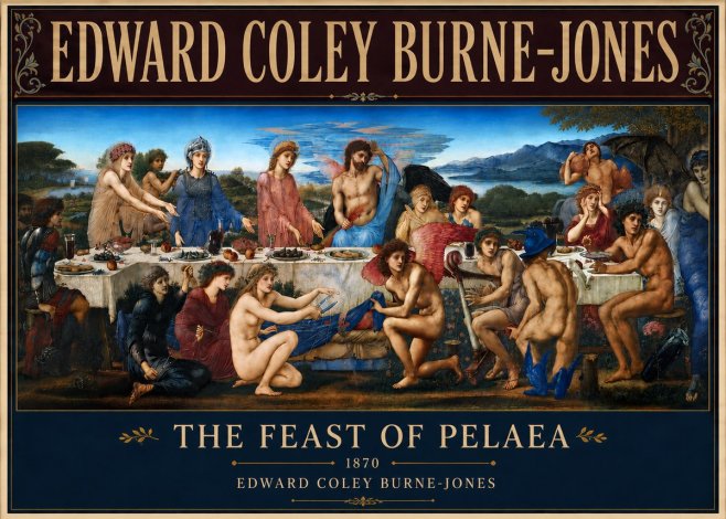 Edward Burne-Jones The Feast of Pelaea No4 - Affiche