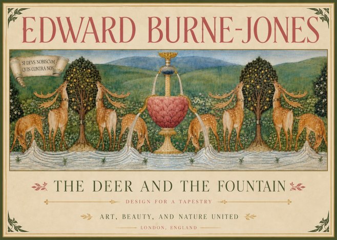 Edward Burne-Jones The Deer and the Fountain No4 - Affiche