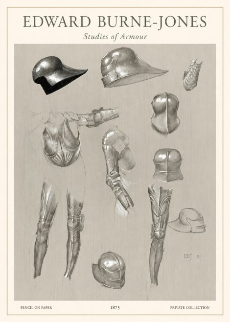 Edward Burne-Jones Studies of Armour No1 - Affiche