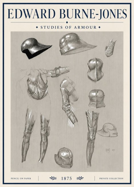Edward Burne-Jones Studies of Armour No4 - Affiche