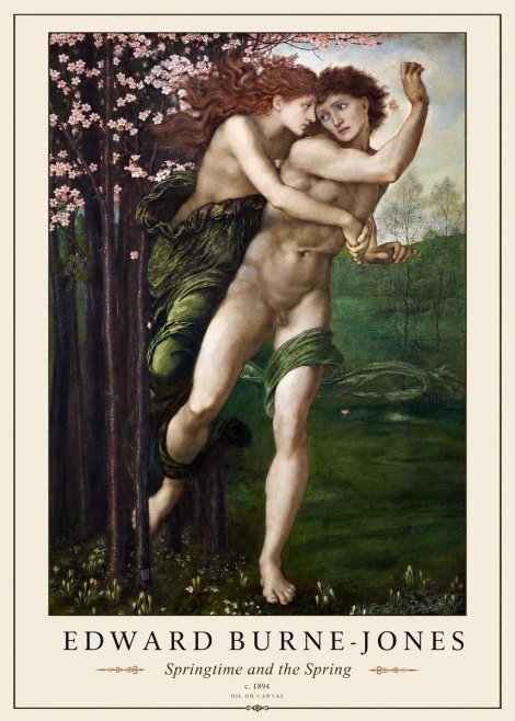 Edward Burne-Jones Springtime and the Spring No1 - Affiche