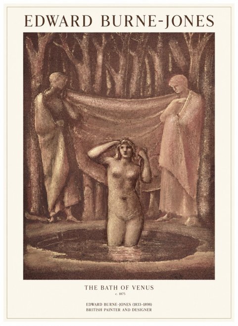 Edward Burne-Jones The Bath of Venus No1 - Affiche