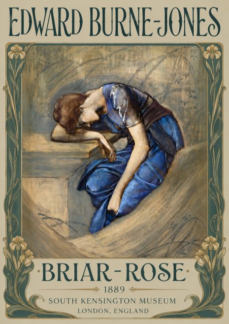 Edward Burne-Jones Briar-rose No6 - Affiche