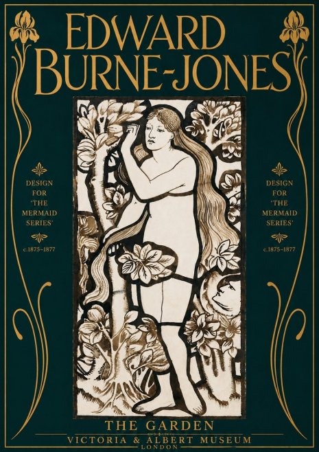 Edward Burne-Jones The Garden No4 - Affiche