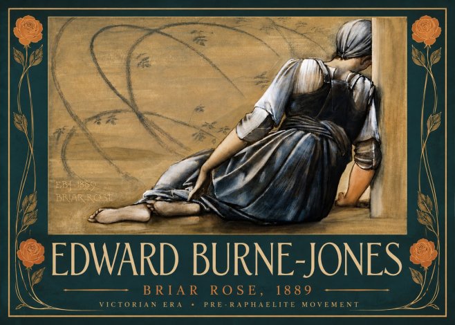 Edward Burne-Jones Briar Rose No4 - Affiche