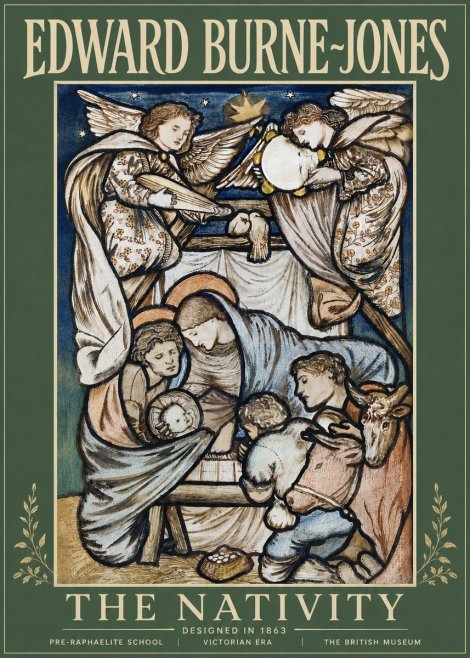 Edward Burne-Jones The Nativity No5 - Affiche