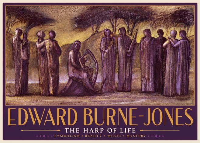 Edward Burne-Jones The Harp of Life No3 - Affiche