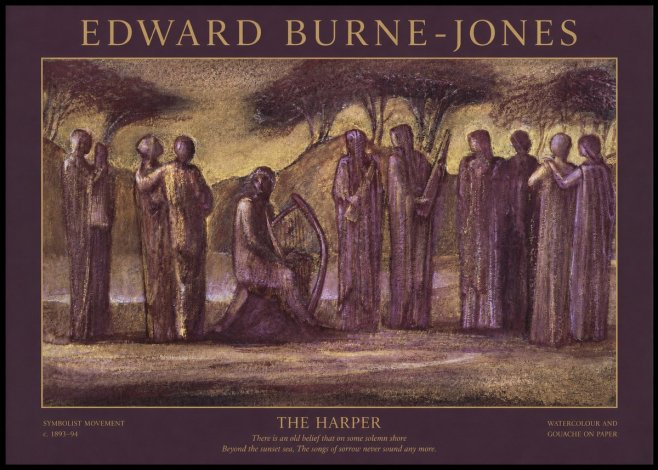 Edward Burne-Jones The Harp of Life No5 - Affiche