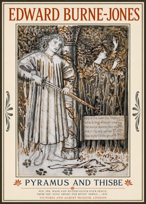 Edward Burne-Jones Pyramus and Thisbe No3 - Affiche