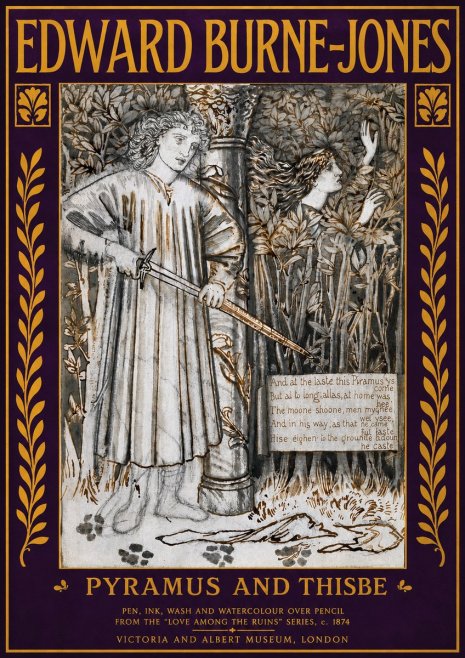 Edward Burne-Jones Pyramus and Thisbe No4 - Affiche