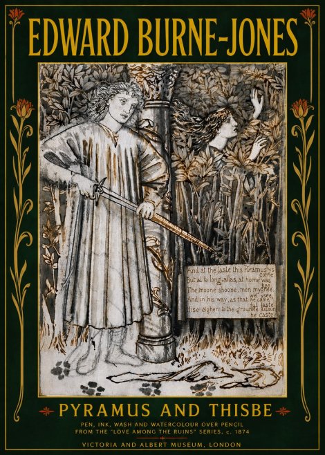 Edward Burne-Jones Pyramus and Thisbe No6 - Affiche
