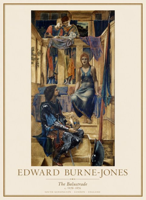 Edward Burne-Jones The Balustrade No1 - Affiche
