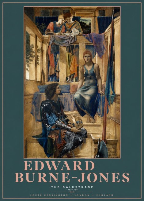 Edward Burne-Jones The Balustrade No3 - Affiche