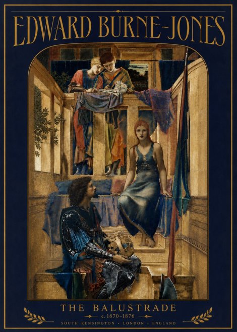 Edward Burne-Jones The Balustrade No4 - Affiche
