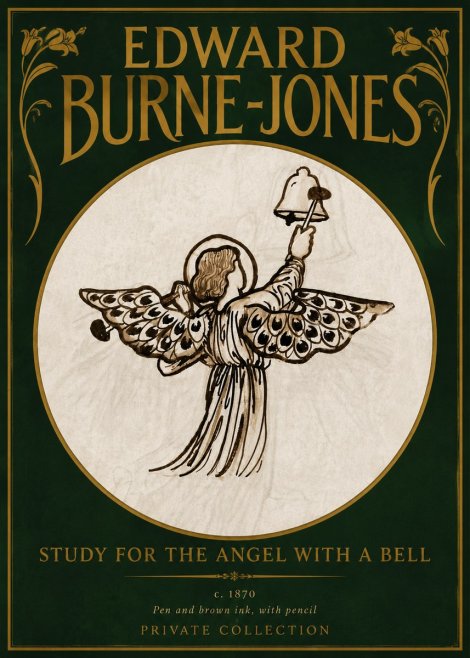 Edward Burne-Jones Study for the Angel with a Bell No4 - Affiche