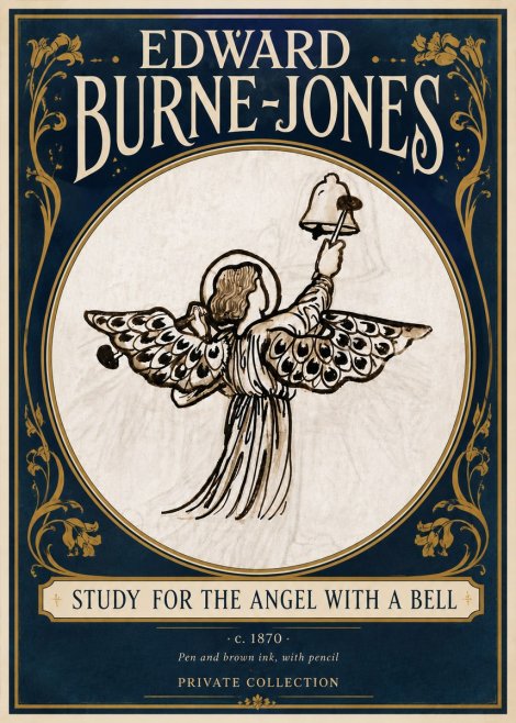 Edward Burne-Jones Study for the Angel with a Bell No5 - Affiche