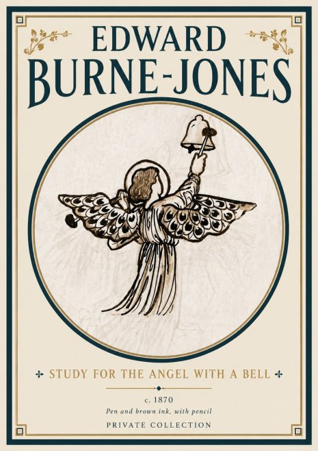 Edward Burne-Jones Study for the Angel with a Bell No6 - Affiche