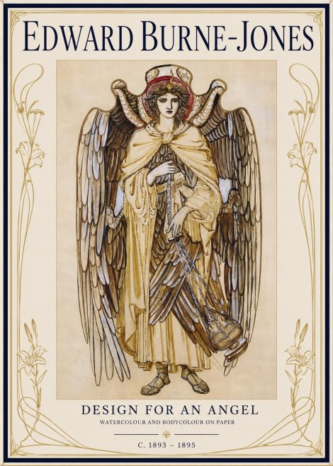 Edward Burne-Jones Design for an Angel No1 - Affiche