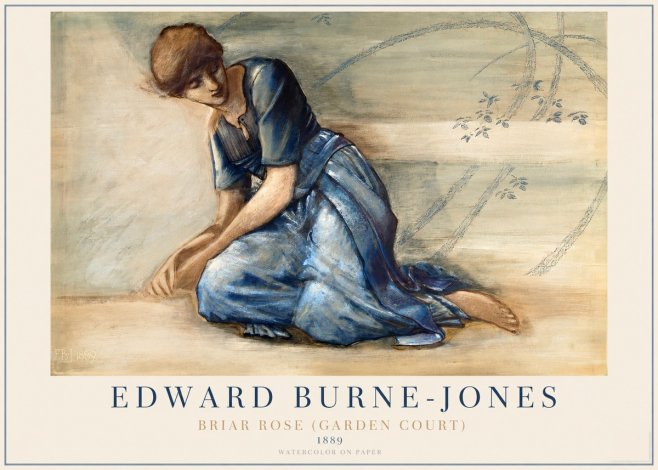 Edward Burne-Jones Briar Rose (Garden Court) No1 - Affiche
