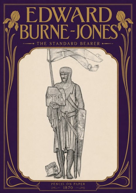 Edward Burne-Jones The Standard Bearer No5 - Affiche