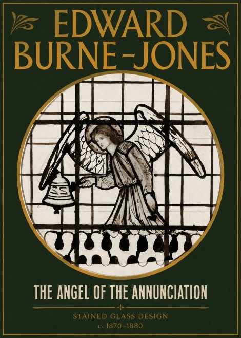 Edward Burne-Jones The Angel of the Annunciation (Stained Glass Design) No2 - Affiche
