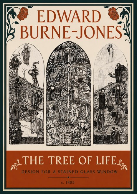 Edward Burne-Jones The Tree of Life No4 - Affiche