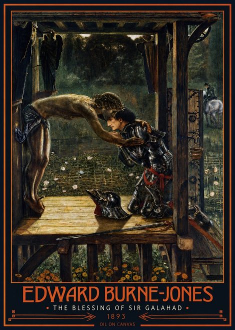 Edward Burne-Jones The Blessing of Sir Galahad No2 - Affiche