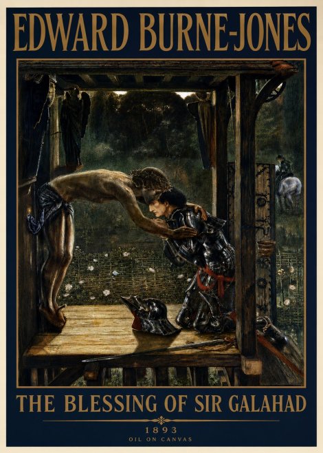 Edward Burne-Jones The Blessing of Sir Galahad No4 - Affiche