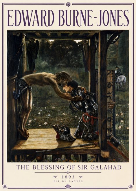 Edward Burne-Jones The Blessing of Sir Galahad No6 - Affiche