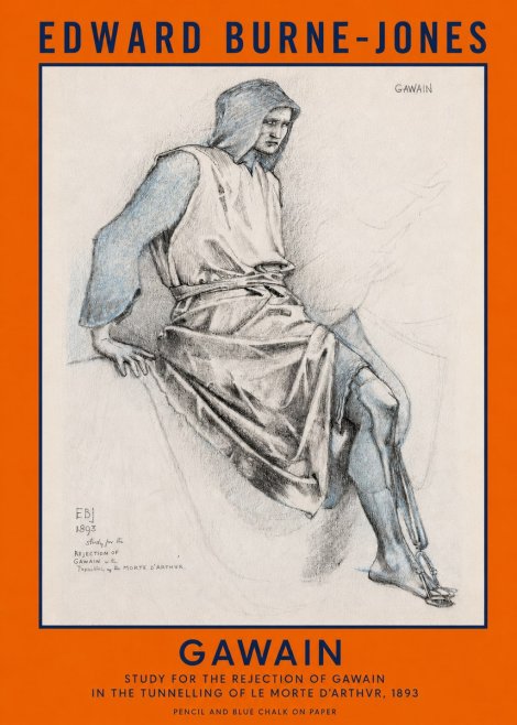 Edward Burne-Jones Gawain - Study for the Rejection of Gawain in the Tunnelling of Le Morte D'arthur, 1893 No2 - Affiche