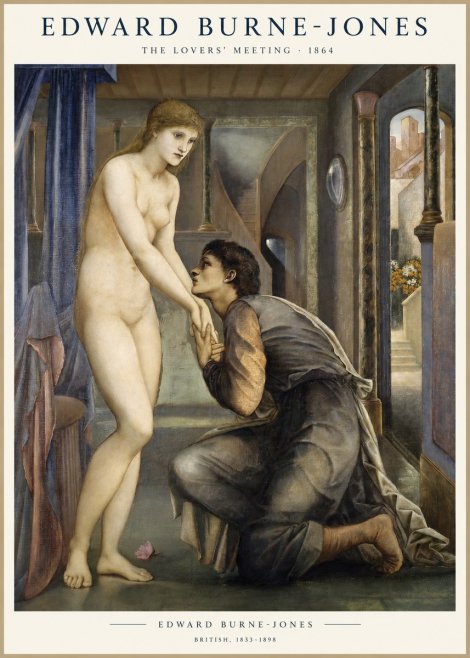 Edward Burne-Jones The Lovers' Meeting No1 - Affiche