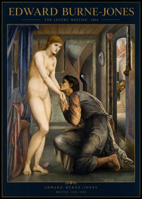 Edward Burne-Jones The Lovers' Meeting No2 - Affiche
