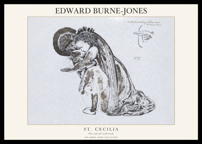 Edward Burne-Jones St. Cecilia No1 - Affiche