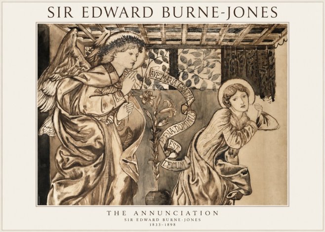 Edward Burne-Jones The Annunciation II No1 - Affiche